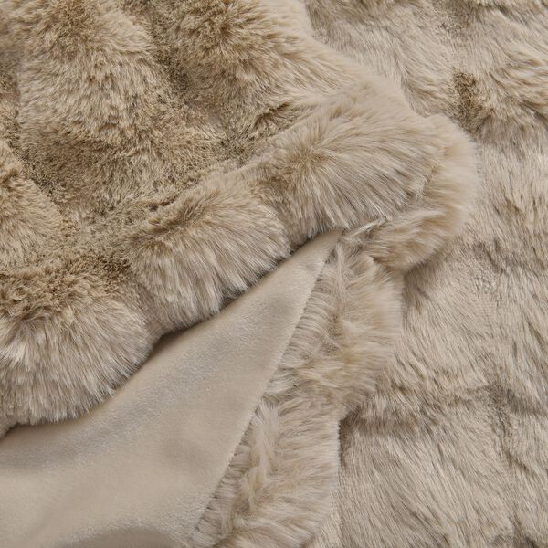 Decke aus Kunstfell, beige image number 5