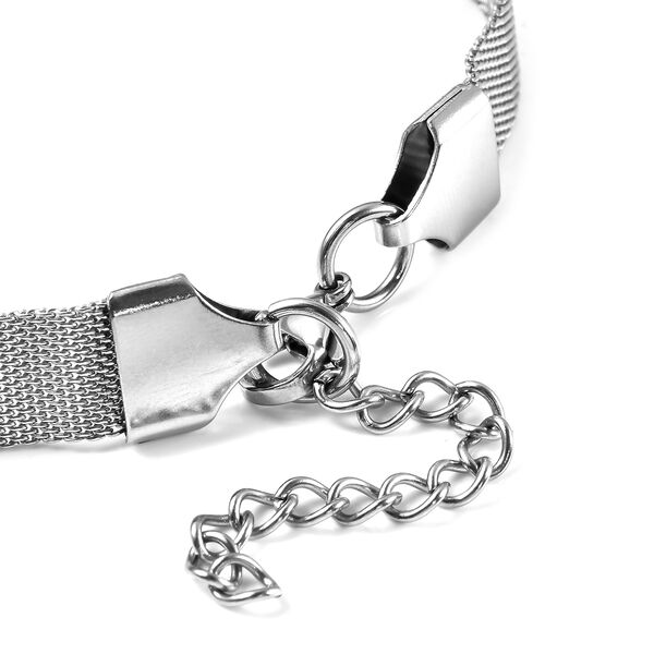 2er-Set - schlichte Schmuck-Halskette, ca. 52 cm und Armband, ca. 19+3 cm, Edelstahl image number 5