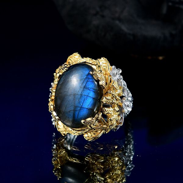 Zweifarbiger Labradorit Ring - 12,90 ct. image number 1