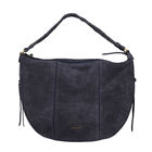 Hobo Tasche aus 100% echtem Leder, Größe 40,6x12,7x33 cm, Dunkelblau