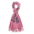 Bestickter Schal mit Paisley und Floralem Stickerei, 70 x 180 cm, Rosa
