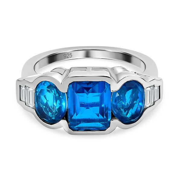 Karibik Quarz und Zirkon Ring - 5,75 ct. image number 0