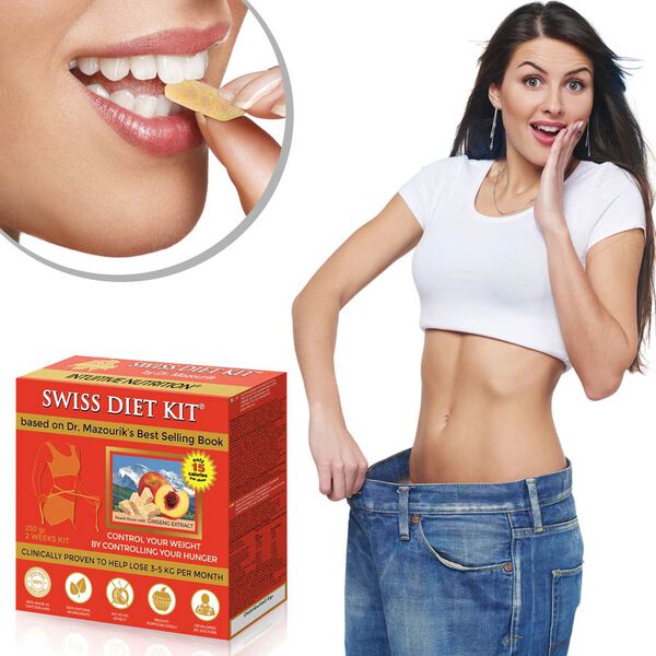 SWISS DIET KIT - Ern&auml;hrungs-Bonbons, Nachf&uuml;llpackung (250g), 84 St&uuml;ck, Pfirsich Geschmack  image number 1