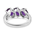 Afrikanischer Amethyst-Ring, (Größe 21.00) Edelstahl, ca. 2,16 ct image number 5