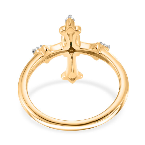 D'Joy AA Sleeping Beauty T&uuml;rkis, Wei&szlig;er Zirkon Ring 925 Silber 750 Vergoldet (Gr&ouml;&szlig;e 21.00) ca. 0,31 ct image number 5