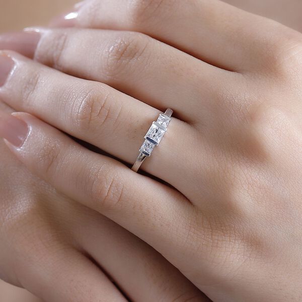 J Francis gefertigt mit SWAROVSKI-  Swarovski Zirkonia Ring, 925 Silber rhodiniert image number 3