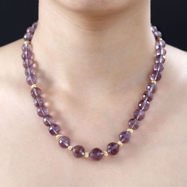 Rosa Amethyst Halskette, 45 cm - 250 ct. image number 3