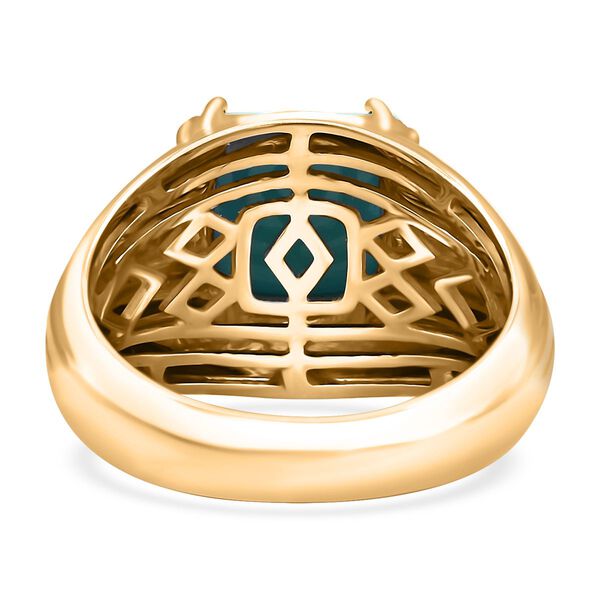 LUXORO zertifiziert und gepr&uuml;ft AAA Sleeping Beauty T&uuml;rkis Ring in 417 Gold - 4,10 ct. image number 4