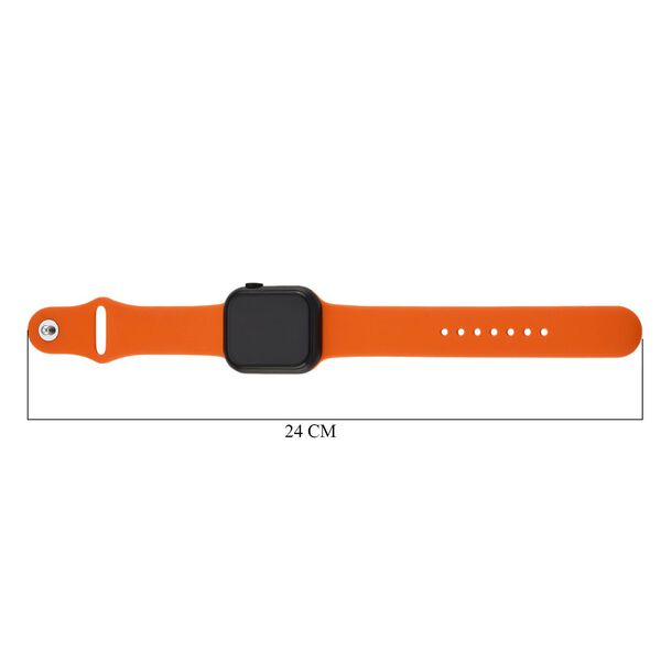 Smartwatch HW mini 2 1,75 Zoll Schwarz, Set mit 7 Wechselarmbändern inklusive kristallbesetztem Armband, IP67, Bluetooth 5.2, kabelloses Laden, Orange image number 9