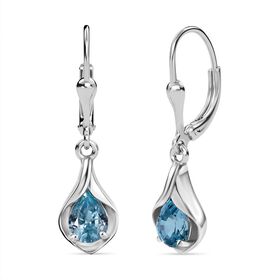 AA blaue Zirkon Ohrringe - 2,23 ct.