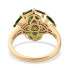 Natürlicher Chromdiopsid Ring 925 Silber vergoldet  ca. 2,29 ct image number 5