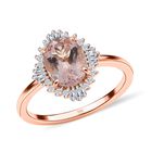 AAA rosa Morganit und Diamant Ring - 1,93 ct. image number 3