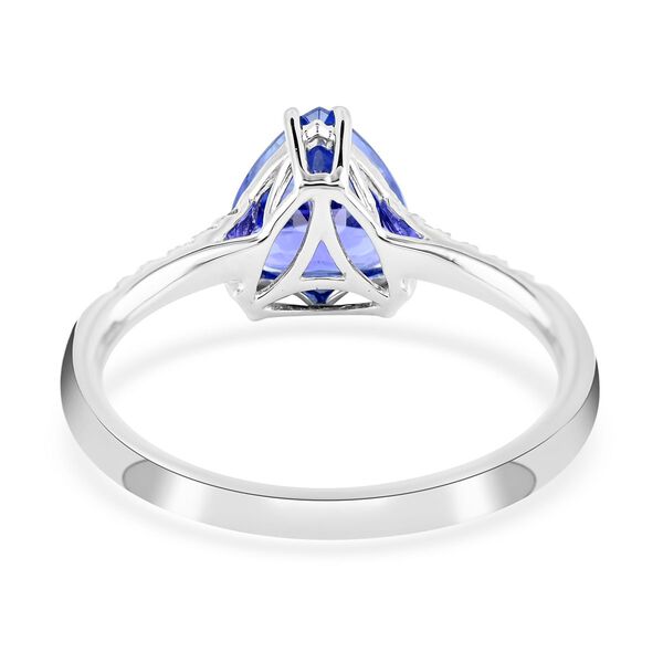 ILIANA zertifiziert und geprüft AAA Tansanit und GH-SI Diamant Ring in 750 Weißgold - 2 ct. image number 4