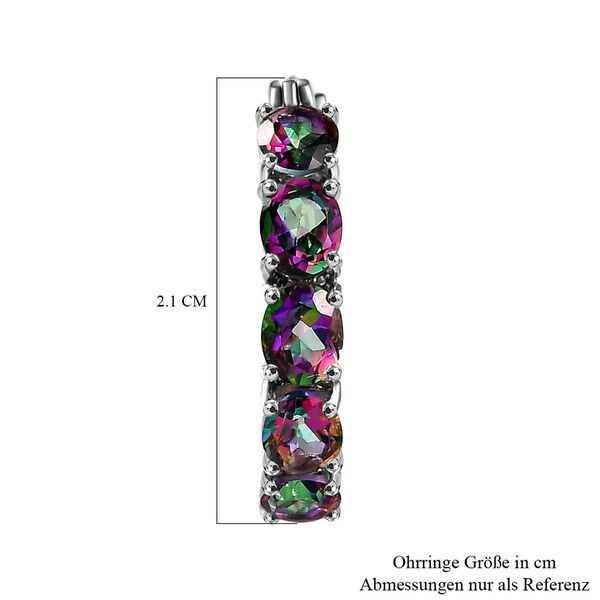 Nordlicht Mystik Topas Creolen, 925 Silber platiniert ca. 4.66 ct image number 5