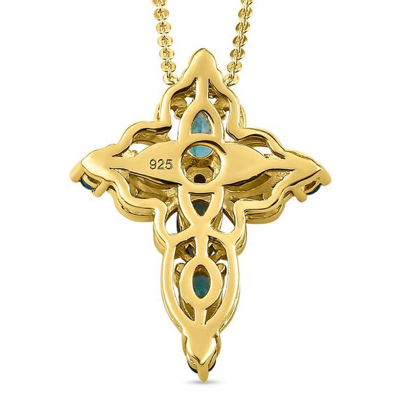 Grandidierit Kreuz-Anh&auml;nger mit Kette - 1,17 ct. image number 5