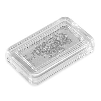 999 Platin-Barren mit Drachenmotiv, 1 Gramm