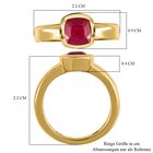 Afrikanischer Rubin (Fissure gefüllt) Ringe 925 Silber Gelbgold Vermeil (Größe 19.00) ca. 1.50 ct image number 5