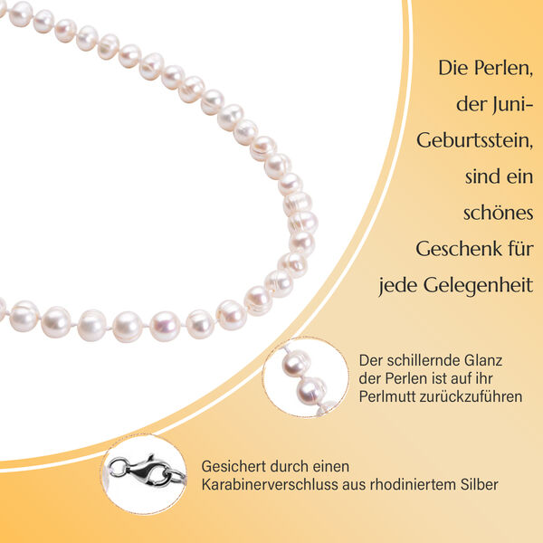 K&ouml;nigin der Edelsteine- wei&szlig;e S&uuml;&szlig;wasserperlen-Halskette image number 6