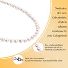 Königin der Edelsteine- weiße Süßwasserperlen-Halskette image number 5