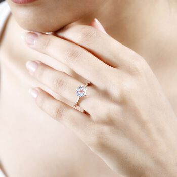 Merkur mystischer Topas Ring 925 Silber (Gr&ouml;&szlig;e 18.00) ca. 1,20 ct