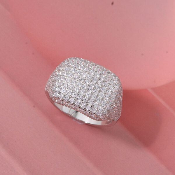 Lustro Stella Weißer Zirkonia Ring 925 Silber rhodiniert (Größe 17.00) image number 1