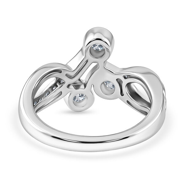 88 Facetten Moissanit Ring 925 Silber platiniert  ca. 0,63 ct image number 8