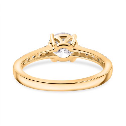 LUXURIANT DIAMOND - Lab Grown Diamant SI Ring 925 Silber 750 Gelbgold Vermeil (Größe 18.00) ca. 1.25 ct image number 5