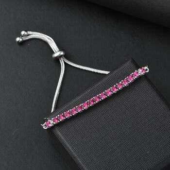 J Francis gefertigt mit SWAROVSKI- Fuchsia Swarovski Kristall Armband, 19 cm