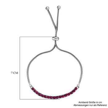 J Francis gefertigt mit SWAROVSKI- Fuchsia Swarovski Kristall Armband, 19 cm