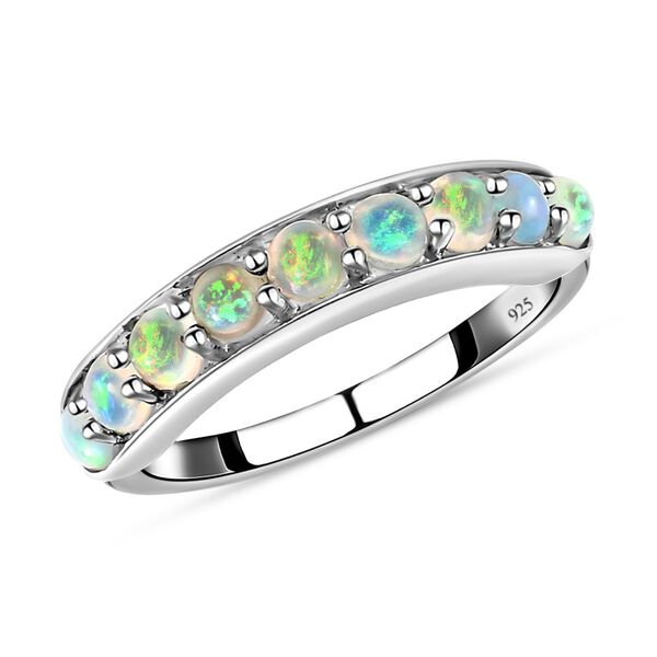 Natürlicher, äthiopischer Opal-Ring, 925 Silber platiniert, ca. 0,87 ct image number 4