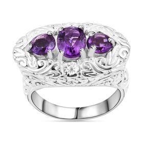 Royal Bali Kollektion- Afrikanischer Amethyst-Ring - 3,25 ct.