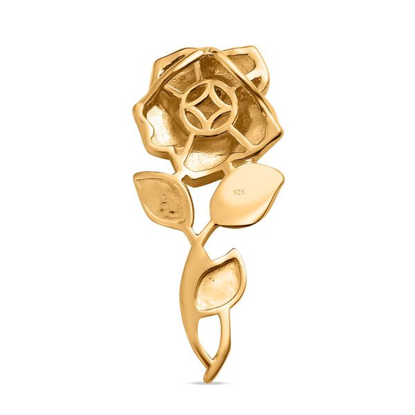 Wei&szlig;er Diamant Anh&auml;nger, 925 Silber Gelbgold Vermeil image number 5