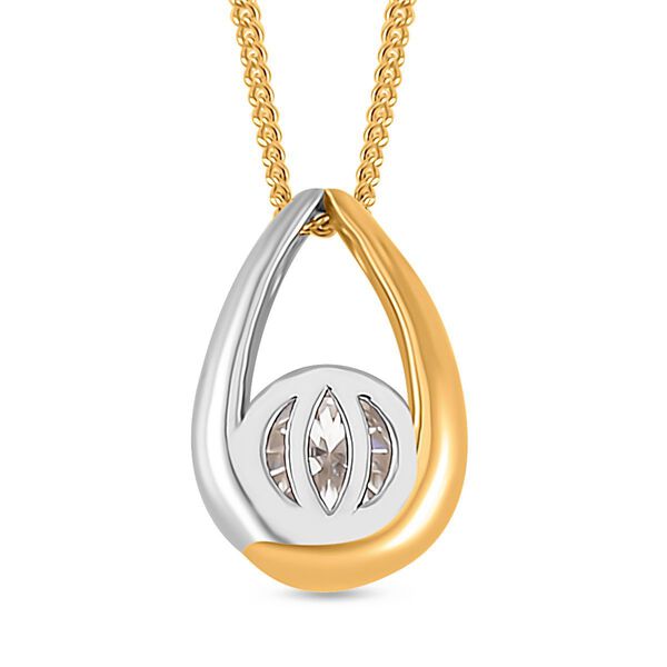 Moissanit Anh&auml;nger mit 45cm Kette - 0,44 ct. image number 5