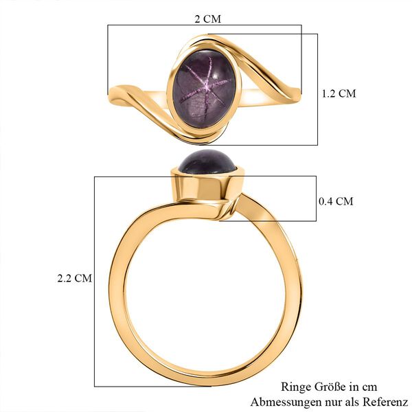 Solit&auml;r Sternrubin Bypass Ring - 2,52 ct. image number 7