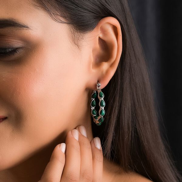 Malachit Ohrringe  ca. 14,13 ct image number 3