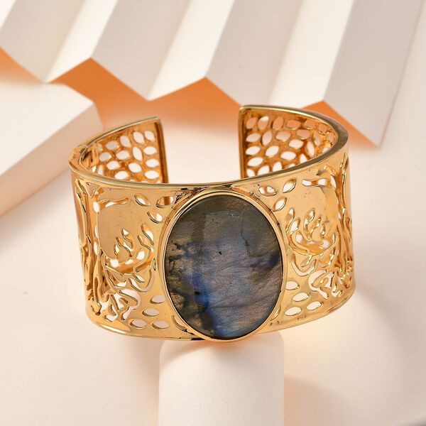 Labradorit Armreif, 19 cm - 77,92 ct. image number 2