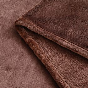 Luxuri&ouml;se Mikroflanell-Decke, 550 GSM, Superweich und Kuschelig, 150 x 200 cm, Schokobraun