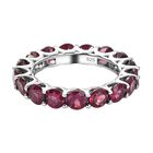 Rhodolith Granat Ring 925 Silber platiniert (Größe 16.00) ca. 5.96 ct