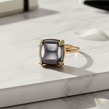 Terahertz Ring Nickelfreies Messing vergoldet (Gr&ouml;&szlig;e 16.00) ca. 10,00 ct