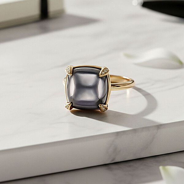 Terahertz Ring Nickelfreies Messing vergoldet (Gr&ouml;&szlig;e 16.00) ca. 10,00 ct image number 2