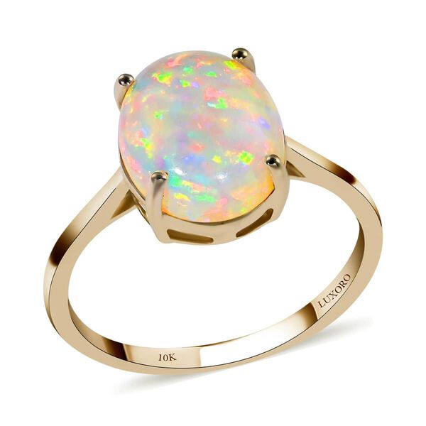 AAA Nat&uuml;rlicher, &auml;thiopischer Welo Opal Ring 417 Gold (Gr&ouml;&szlig;e 16.50) ca. 2.40 ct image number 0