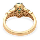 Grandidierit und Zirkon Ring 925 Silber vergoldet  ca. 1,21 ct image number 5