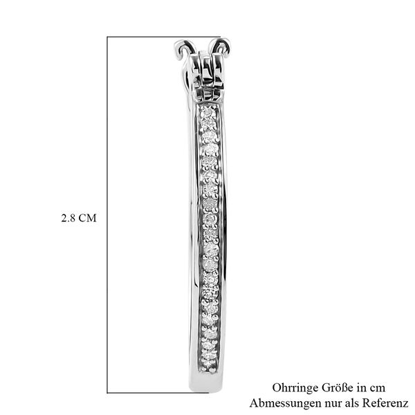 Diamant Creolen in Silber image number 6