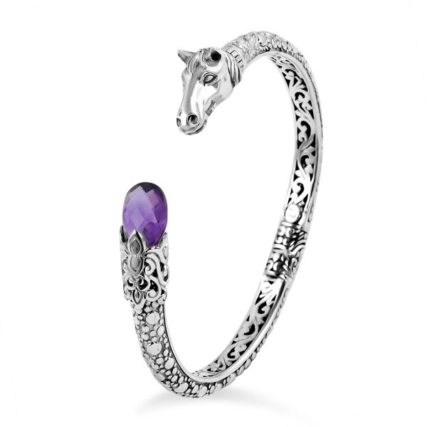 Royal Bali Kollektion- Afrikanischer Amethyst-Armreif, 19 cm - 3,60 ct. image number 3