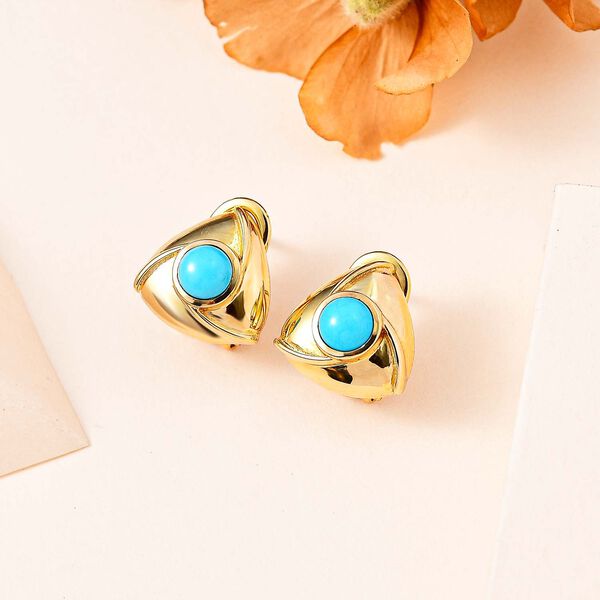 AA Sleeping Beauty T&uuml;rkis Ohrringe- 1.01 ct. image number 2