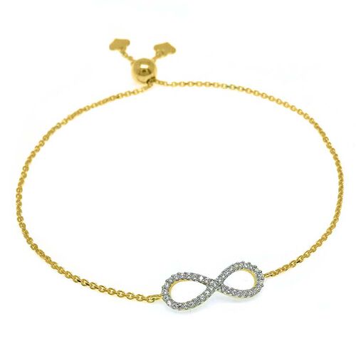 LUSTRO STELLA - flexibles Zirkonia-Armband, 23 cm - 0,42 ct. image number 0