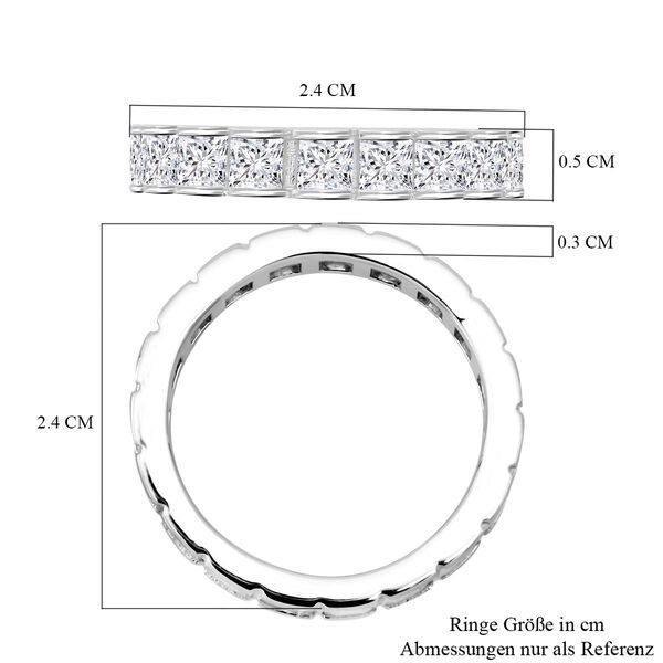 Lustro Stella Weißer Zirkonia Ring 925 Silber rhodiniert (Größe 19.00) image number 5