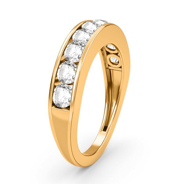 Diamant Half Eternity-Ring, I2-GH (Top-Wesselton) SGL zertifiziert, 585 Gelbgold (Gr&ouml;&szlig;e 18.00) ca. 1.00 ct image number 5
