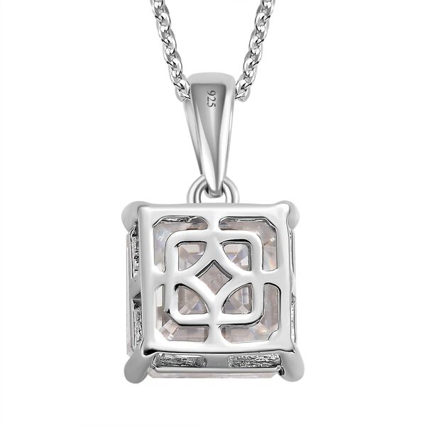 Funkelnde K&ouml;nigin - Moissanit Anh&auml;nger Asscher-Schliff mit Kette - 2,65 ct. image number 4