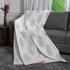 NAKKASHI - Fabrics: Handstempeldruck 100% Muslin-Baumwolle Dohar-Decke, 200x200 cm, Gelbe Blumen groß